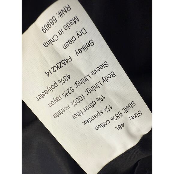 Oak Creek Men's Sport Coat Blazer 48L 2-Button Black Corduroy Textured Dillards - Picture 3 of 6